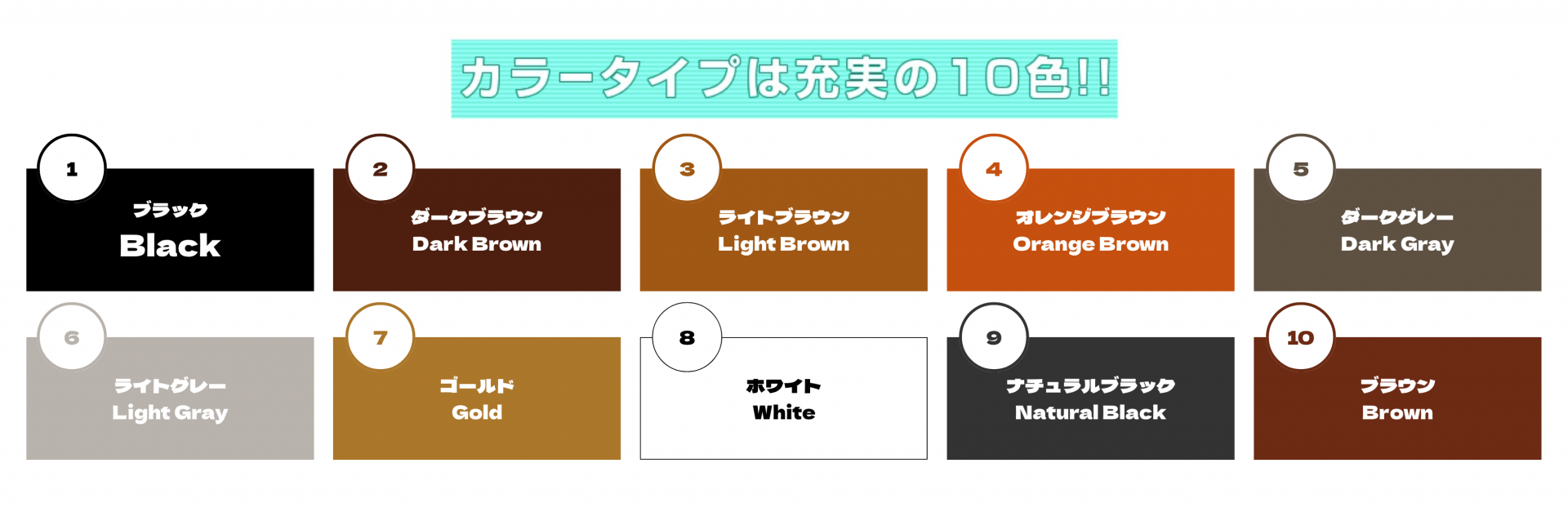 ティップトップのカラーバリエーション